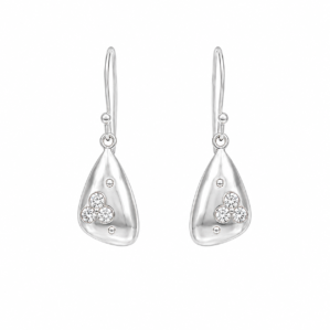 Silver Dew Drop Earrings
